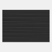 Feuille De Papier Cadeau Bande Noire Et Blanche (Devant 2)
