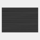 Feuille De Papier Cadeau Bande Noire Et Blanche (Devant 3)