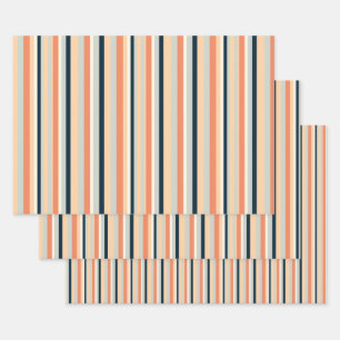 Feuille De Papier Cadeau Bande verticale colorée