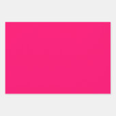 Feuille De Papier Cadeau Bandes à points noirs roses chaudes (Devant 3)