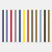Feuille De Papier Cadeau Bandes colorées estivales (Devant 3)