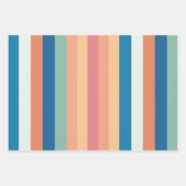 Feuille De Papier Cadeau Bandes d'ombre couleur (Devant 2)