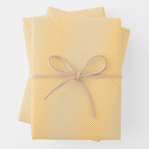 Feuille De Papier Cadeau Bandes jaunes de moutarde