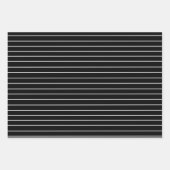 Feuille De Papier Cadeau Bandes Minces Noires Et Blanches (Devant 2)