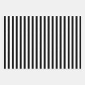 Feuille De Papier Cadeau Bandes Noires Et Blanches (Devant 3)