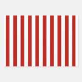 Feuille De Papier Cadeau Bandes rouges et blanches (Devant 3)