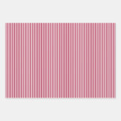 Feuille De Papier Cadeau Bandes rouges et blanches classiques (Devant 2)