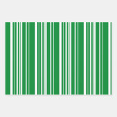 Feuille De Papier Cadeau Bandes rouges et vertes (Devant 3)