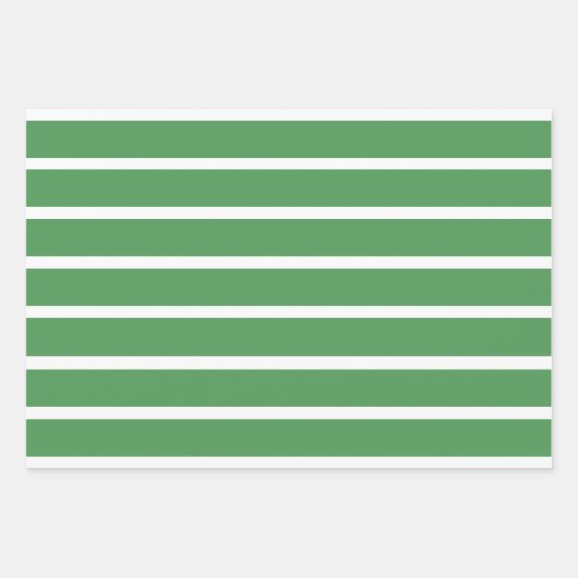 Feuille De Papier Cadeau Bandes vertes (Devant 2)