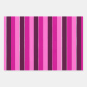 Feuille De Papier Cadeau Bandes violettes et roses (Devant 2)