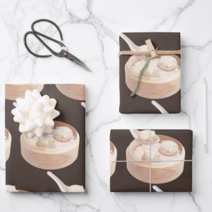 Feuille De Papier Cadeau Bao Baby - Tea Time Bao Buddies