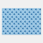Feuille De Papier Cadeau Baptême Blue Dove Cross Love (Devant 3)