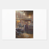 Feuille De Papier Cadeau Barber Shop par Klx (Devant 3)