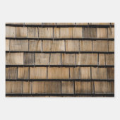 Feuille De Papier Cadeau bardeaux de bois (Devant 3)