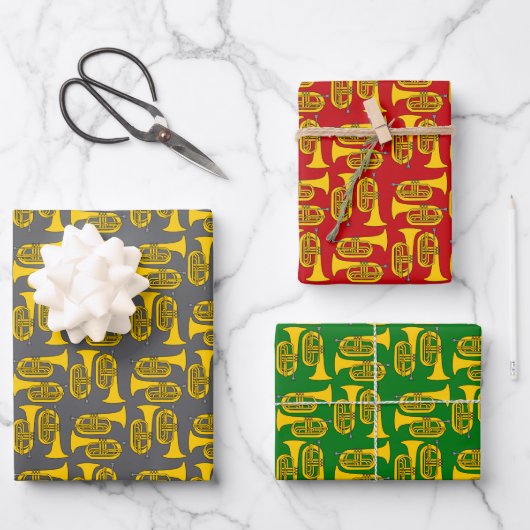 Feuille De Papier Cadeau Baritone Crosshatch (Recto)
