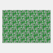 Feuille De Papier Cadeau Baritone Crosshatch (Devant 3)