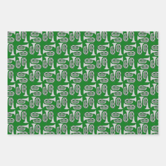 Feuille De Papier Cadeau Baritone Crosshatch (Devant 3)