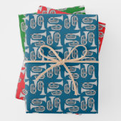 Feuille De Papier Cadeau Baritone Crosshatch (En situation)