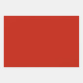 Feuille De Papier Cadeau Barn Rouge Marron Uni 3 Tons (Devant 2)