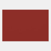 Feuille De Papier Cadeau Barn Rouge Marron Uni 3 Tons (Devant)