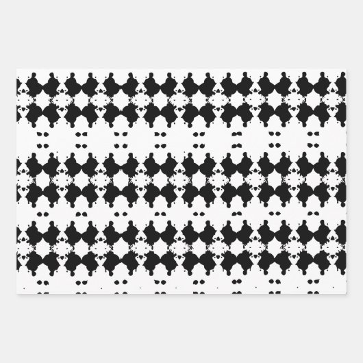 Feuille De Papier Cadeau Barre blanche de l'arbre de deuil (Devant)