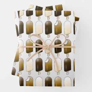 Feuille De Papier Cadeau Barres de glace 