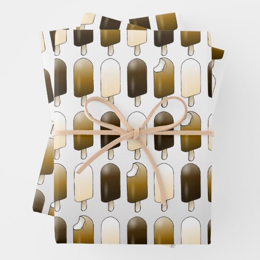 Feuille De Papier Cadeau Barres de glace (En situation)