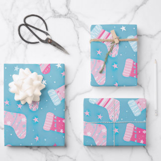 Feuille De Papier Cadeau Bas de Noël