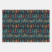 Feuille De Papier Cadeau Bas de Noël de nuit silencieux (Devant)