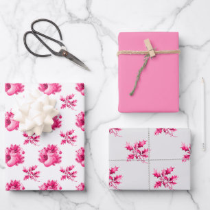 Feuille De Papier Cadeau Bas rose vintage