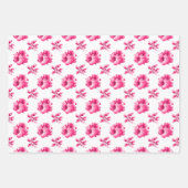 Feuille De Papier Cadeau Bas vintage roses (Devant)