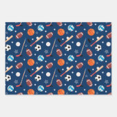 Feuille De Papier Cadeau Baseball sports Pattern  (Devant)