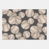 Feuille De Papier Cadeau baseballs grungy softballs coordination ensemble d (Devant)
