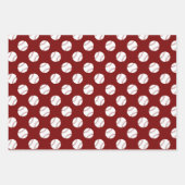 Feuille De Papier Cadeau baseballs softballs jeu de coordination 3 (Devant 2)