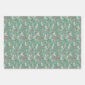 Feuille De Papier Cadeau Basenji Chiens Floral (Devant 3)