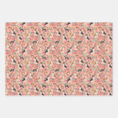 Feuille De Papier Cadeau Basenji Chiens Floral (Devant 3)