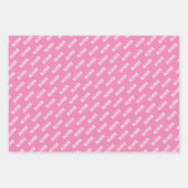 Feuille De Papier Cadeau Basket-ball Motif rose Nom (Devant)