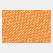 Feuille De Papier Cadeau Basketball Motif Orange Nom (Devant)