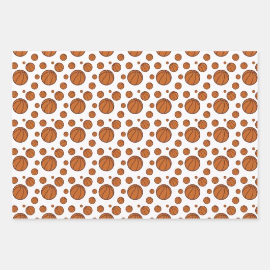 Feuille De Papier Cadeau Basketball Pattern (Devant 3)