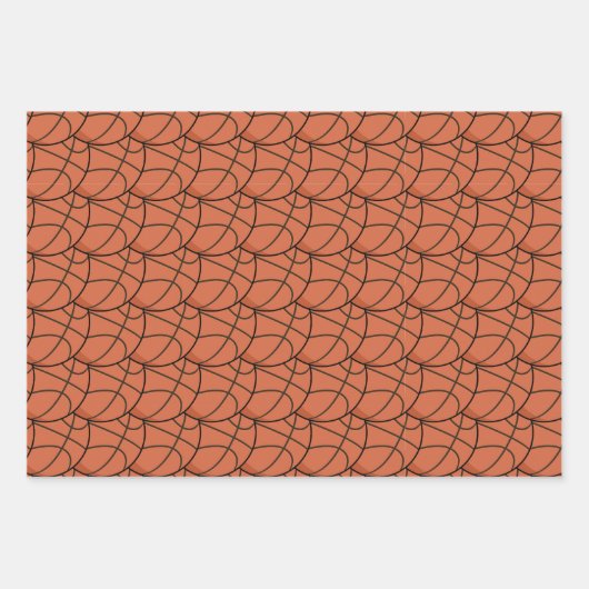 Feuille De Papier Cadeau Basketball Pattern (Devant 2)