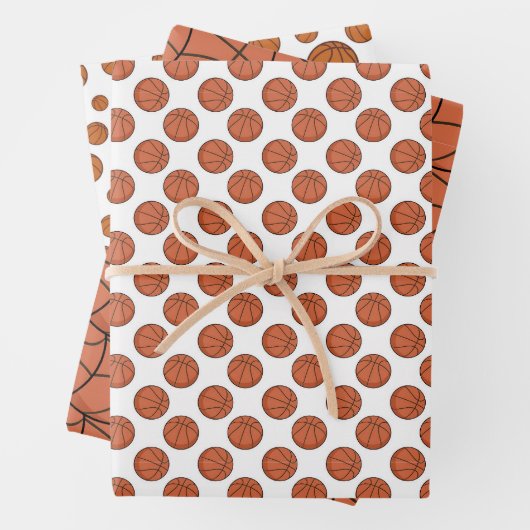 Feuille De Papier Cadeau Basketball Pattern (En situation)