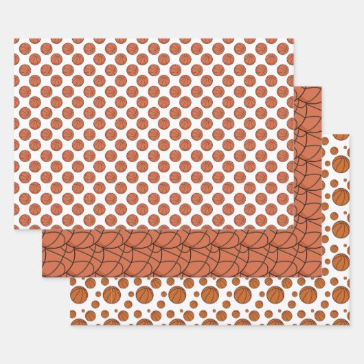 Feuille De Papier Cadeau Basketball Pattern (Lot)