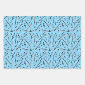 Feuille De Papier Cadeau Bass Clarinet Music Note Motif (Devant 3)