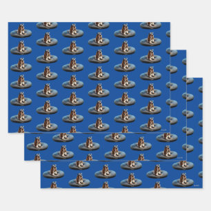 Feuille De Papier Cadeau Basset Hound dans les lunettes de soleil