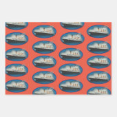 Feuille De Papier Cadeau Bateau d'anniversaire Titanic Orange (Devant 3)