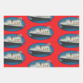 Feuille De Papier Cadeau Bateau de la ligne Rouge White Star  (Devant)