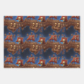 Feuille De Papier Cadeau Bateau de pirates de haute mer (Devant 3)