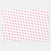 Feuille De Papier Cadeau Bateau nautique rose et blanc (Devant 3)