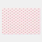 Feuille De Papier Cadeau Bateau nautique rose et blanc (Devant 3)