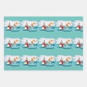 Feuille De Papier Cadeau Bateaux à voile Conception de voilier Enveloppemen (Devant)